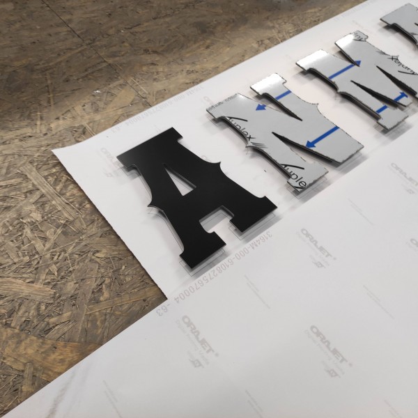3D Buchstaben unbeleuchtet - Flach 3mm