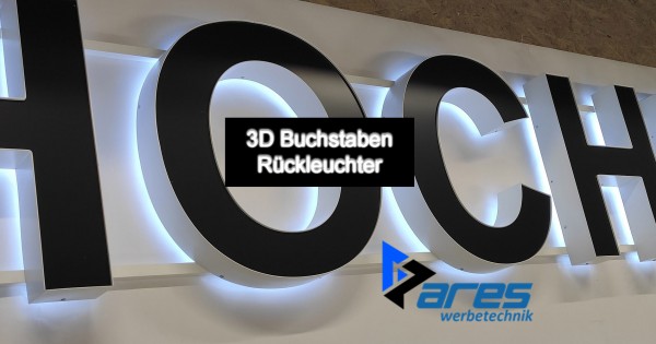3D LED Buchstaben - Rückleuchter